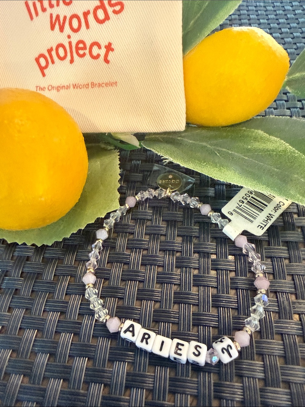 Little Words Project ARIES Beaded Bracelet in Light Purple
